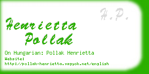 henrietta pollak business card